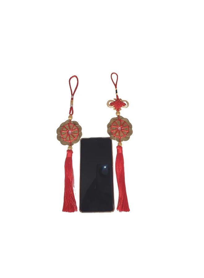 Wealth Knot Chinese Feng Shui Ornament Metal Hanging Decoration For Home Car Office - Image 3