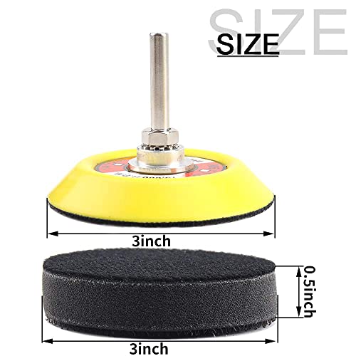NuoDunco 3 Inch (75mm) Soft Foam Interface Sponge Pad 10 Pack 3" Hook and Loop Replacement Orbital Sander Pad for 3 Inch Random Orbital Sander Car Auto Body Sanding Discs Backing Cushion Pads - Image 2
