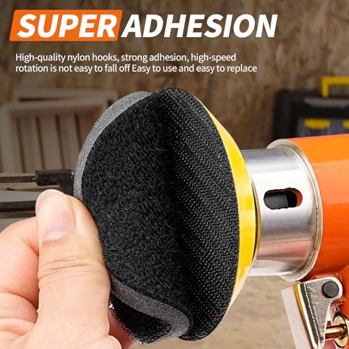 NuoDunco 3 Inch (75mm) Soft Foam Interface Sponge Pad 10 Pack 3" Hook and Loop Replacement Orbital Sander Pad for 3 Inch Random Orbital Sander Car Auto Body Sanding Discs Backing Cushion Pads - Image 5