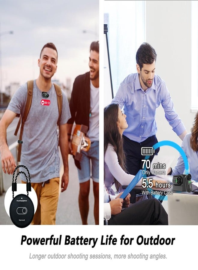 DayDateUp 4K Mini Body Camera 128GB, Thumb Size Action Body Cam, Wearable Sports Cameras,Hands-Free POV Recording, Helmet Mount, Magnetic Sport DV for Bike Cycling,for Vlogging Pet Walk Swim - Image 4
