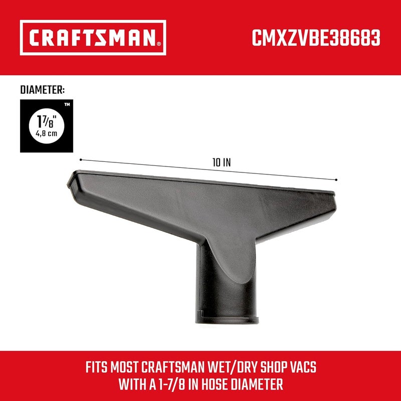 كرافتس مان فوهة شفط رطبة من CRAFTSMAN، رقم المنتج: CMXZVBE38683، بقطر 1-7/8 بوصة، مناسبة للأجهزة الشفط الرطبة والجافة من الدرجة الصناعية، مثالية لتنظيف الأوساخ الكبيرة والرطبة؛ تناسب الأنابيب بقطر 1-7/8 بوصة. - Image 3
