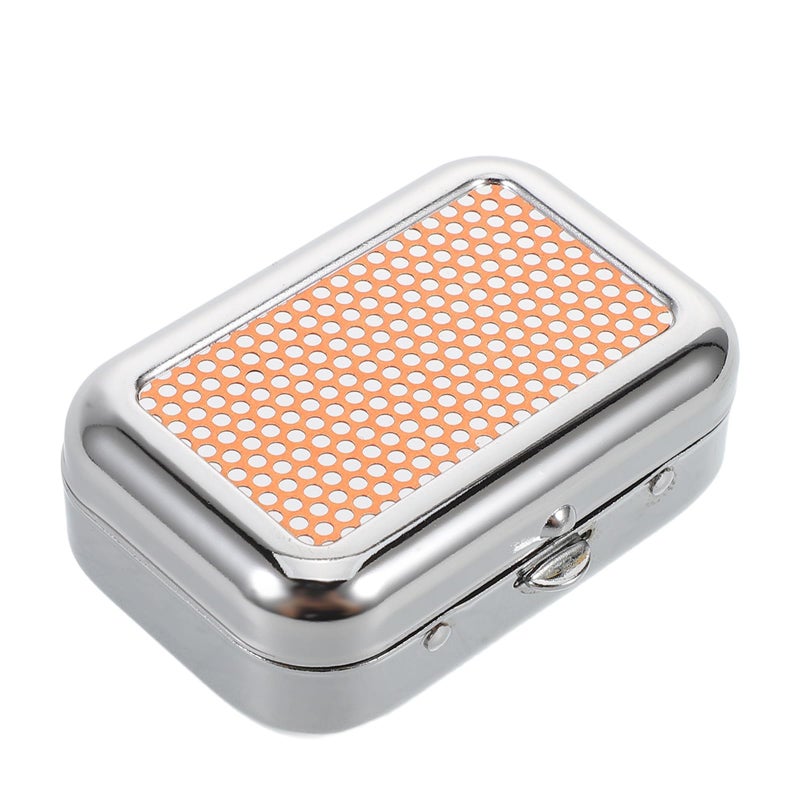 Portable Metal Ashtray with Lid Windproof Orange Design for Outdoor Car Office Travel - Image 2