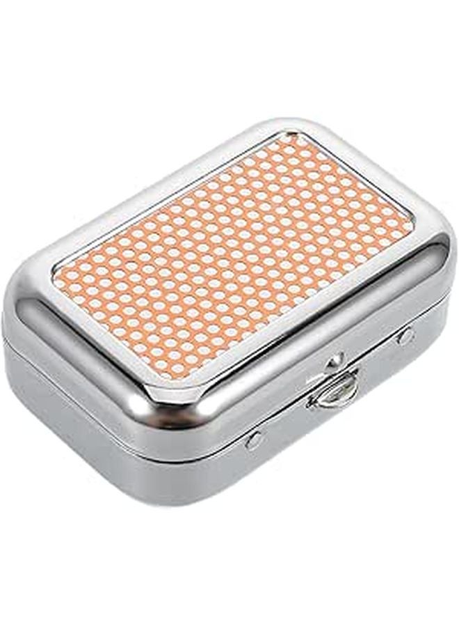 Portable Metal Ashtray with Lid Windproof Orange Design for Outdoor Car Office Travel - Image 1