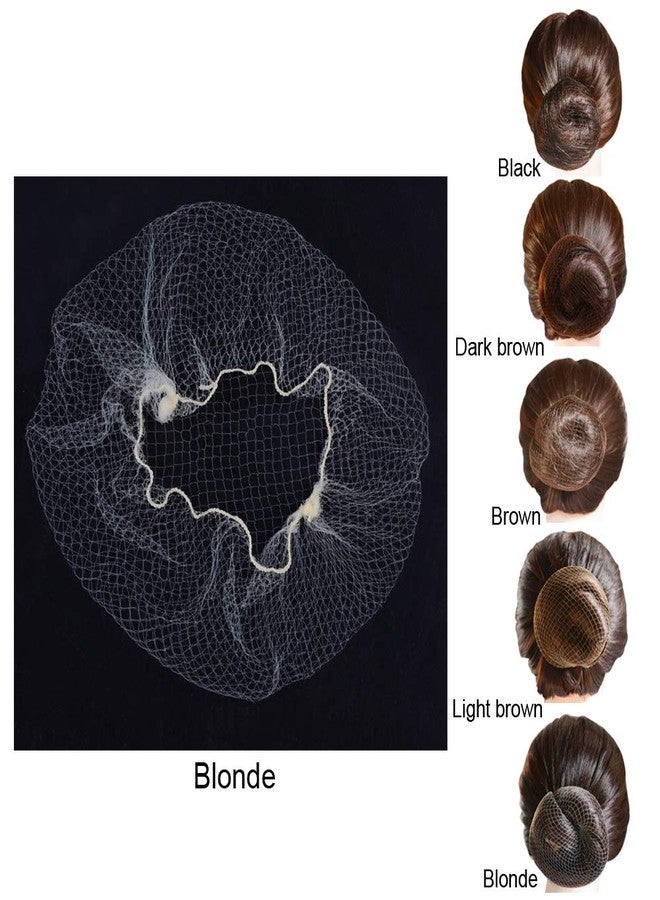 YANTAISIYU 50 Pcs Hair Net 20 Inch Invisible Elastic Mesh Wig nets for Hair Bun Food Service (Bulk Packing,Blonde) - Image 4