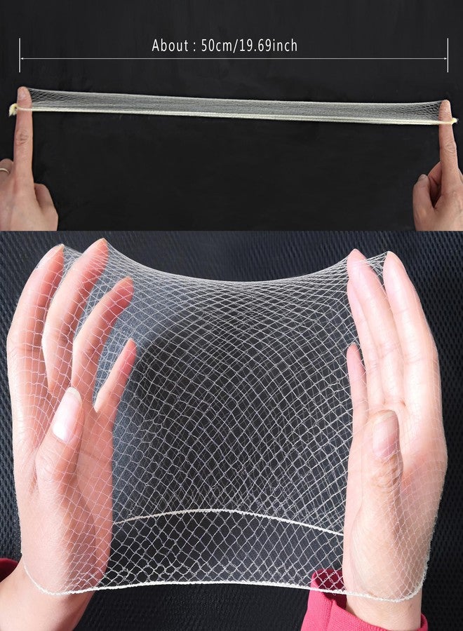 YANTAISIYU 50 Pcs Hair Net 20 Inch Invisible Elastic Mesh Wig nets for Hair Bun Food Service (Bulk Packing,Blonde) - Image 2