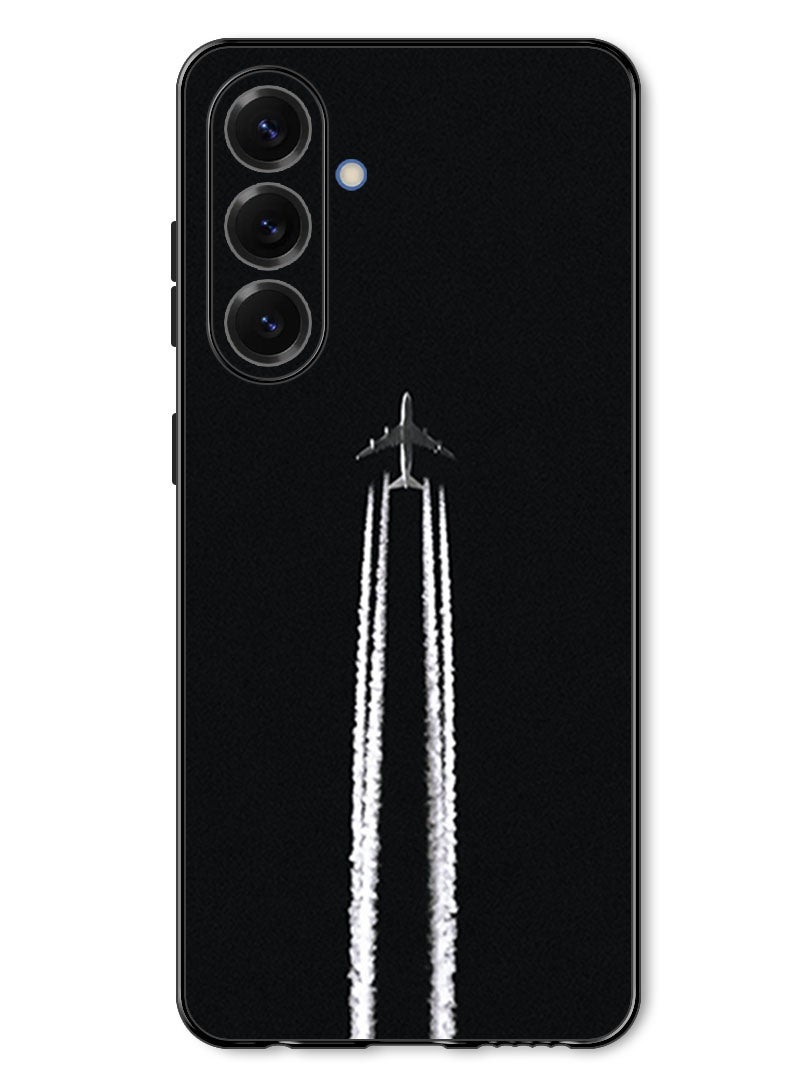 Theodor Case Compatible with Samsung Galaxy A37 Protection Shockproof Bumper Cover airplane_track_night - Image 1