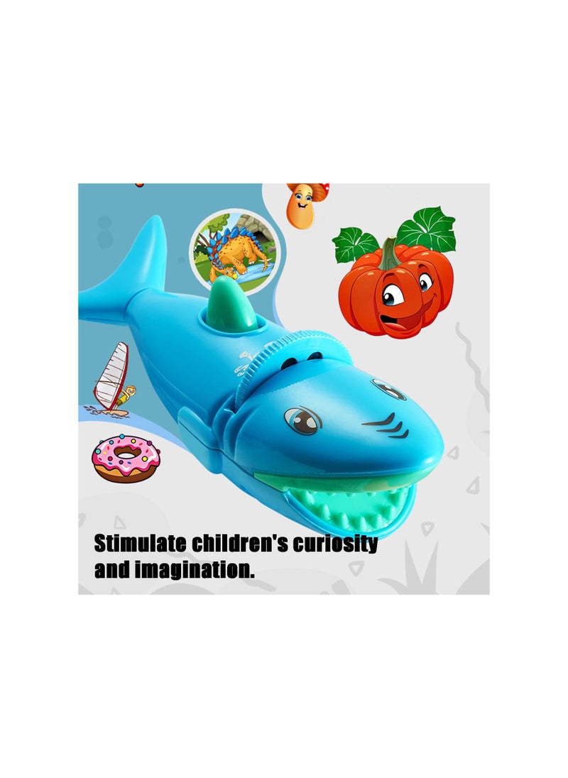 SYOSI Shark Torch & Projector, Children's Luminous Projection with 16 Cards, Educational Toys for Boys Girls, Shark Gifts Games for Kids, Sea Creatures Toys for Children Age 3 4 5 6 7 Year Old (Blue)  - Image 3