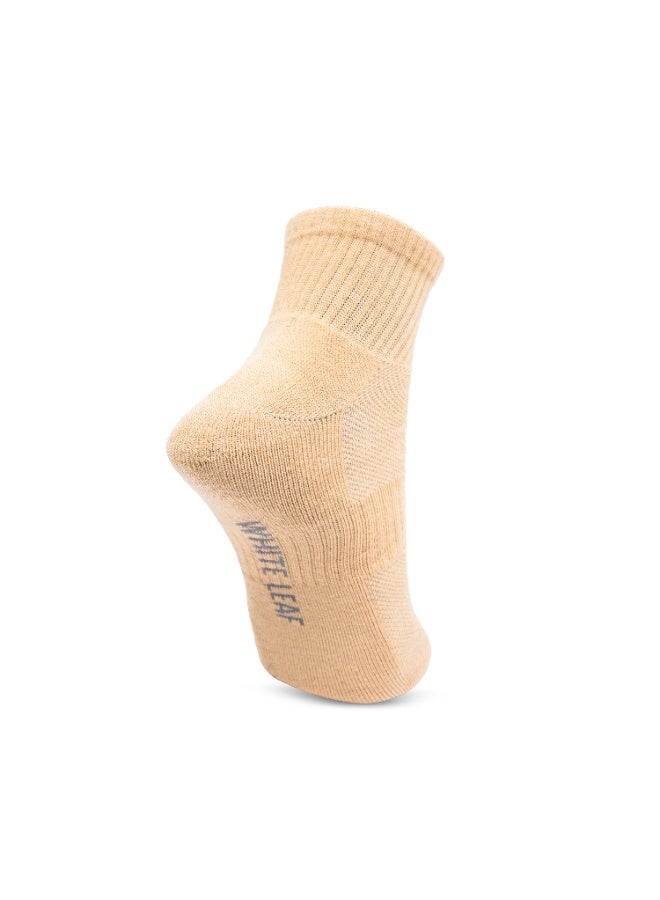 White Leaf Full Terry Ankle Socks – Soft Cotton Blend, Odor Control, Moisture-Wicking, Anti-Bacterial Protection – OEKO-TEX & ECAS Certified – Available in Green, Cream, and White - Image 5