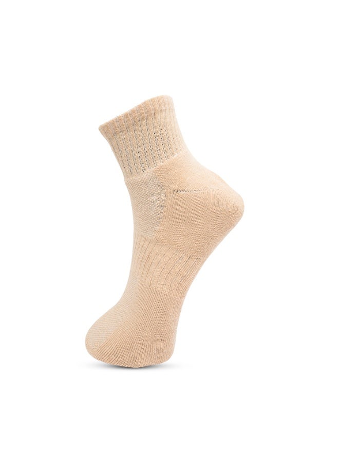 White Leaf Full Terry Ankle Socks – Soft Cotton Blend, Odor Control, Moisture-Wicking, Anti-Bacterial Protection – OEKO-TEX & ECAS Certified – Available in Green, Cream, and White - Image 3