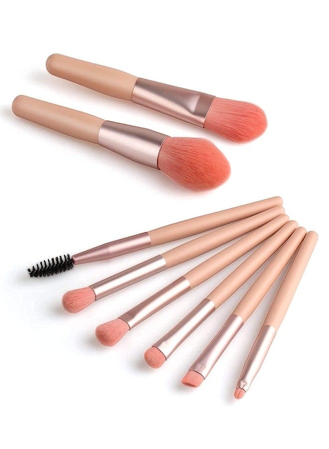 GOMNIK 8Pcs Mini Makeup Brushes Set | Foundation, Blush, Eyeshadow, Eyeliner, Brow & Lip | Natural Bamboo Handle Portable Cosmetic Brush Kit | Travel-Friendly Blending Tool Kit - Image 1