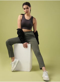 Technosport Solid Slim Fit Trackpants with Pockets by Styli  - Image 2