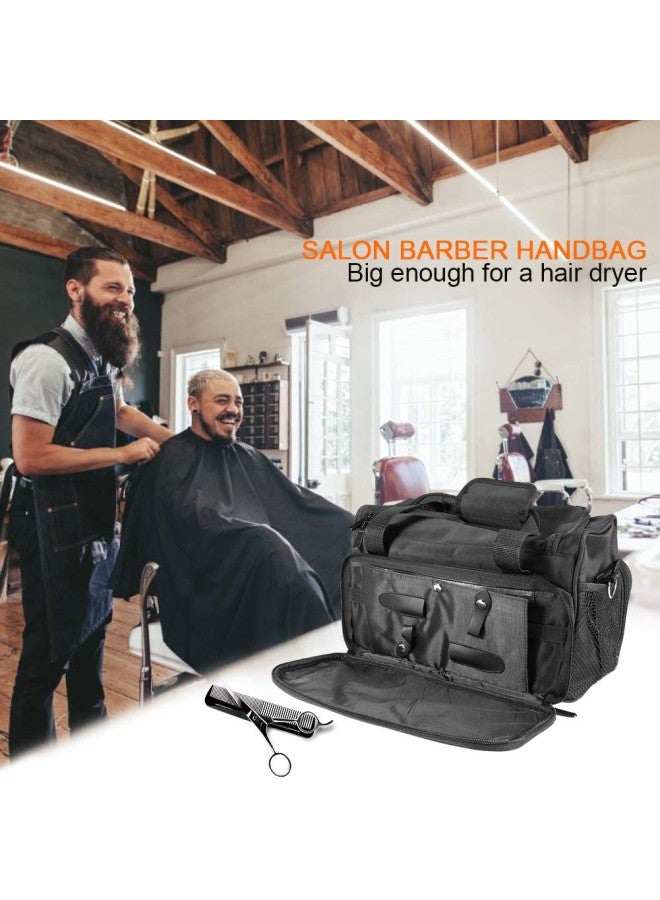 klarako Hairdressing Tools Bag, Portable Salon Barber Handbag Makeup Cosmetics Tools Bag Scissors Comb Holder Bag Hairstyling Case Large capacity Hair Stylist Organizer for Equipment, Travel  - Image 2