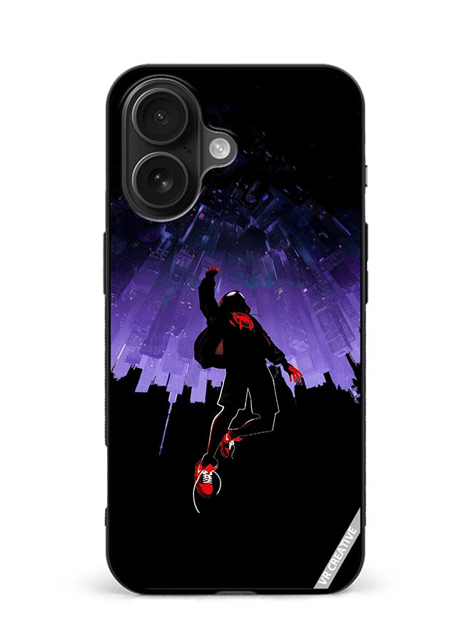 Protective Case Cover For Apple iPhone 16 Plus Spiderman In Space Design Multicolour