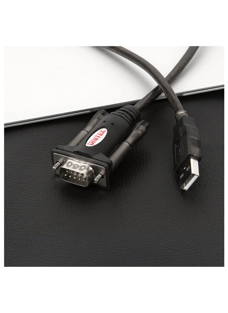 UNITEK UNITEK Y-108 USB 2.0 to RS232 Serial Adapter Cable (1.5M, DB9 Male, 3Mbps, Transparent Dark Brown)  - Image 4