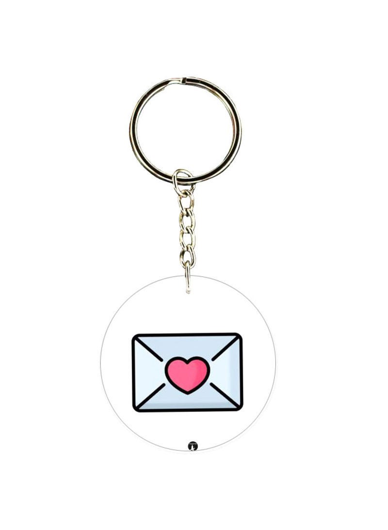 RKN Letter Printed Double Sided Keychain
