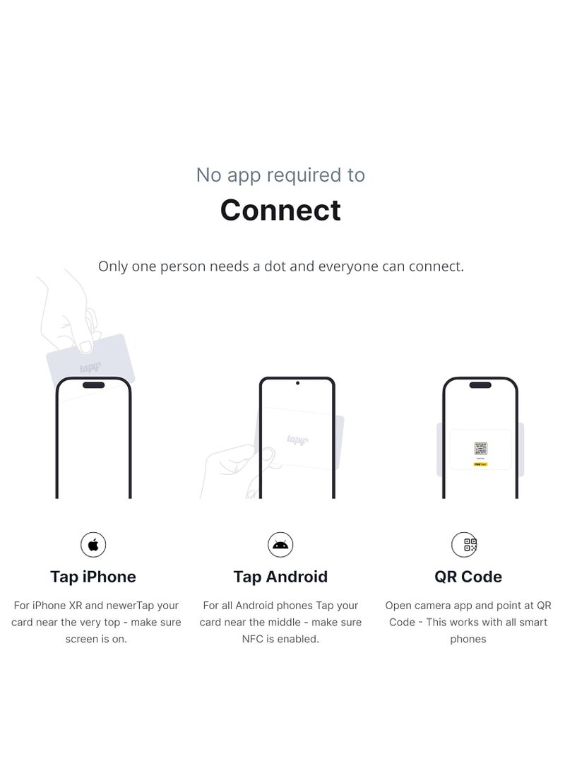 Tapy NFC Digital Business Card Premium Maple Wood Smart Card Instant Networking Contactless Technology iOS and Android Compatible Powered by Microsoft - Image 3