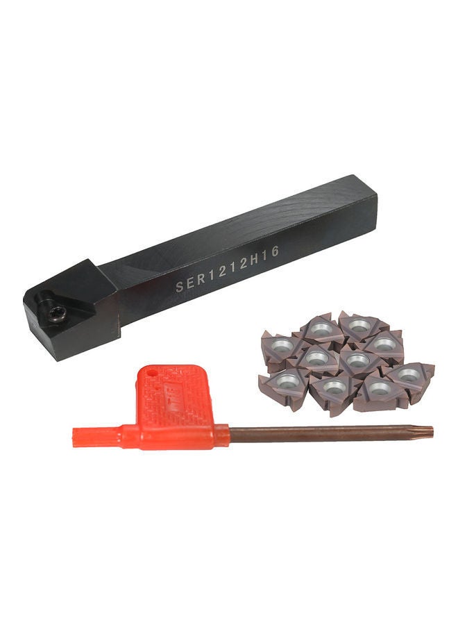 NIBEMINENT 10-Piece Lathe Threading Turning Tool Set Multicolour - Image 1