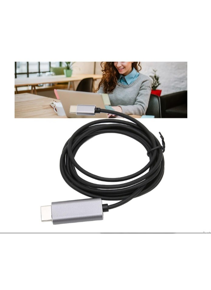 Generic - BDXC Type C to HD Multimedia Interface Adapter, HD USB C 3.1 to HDMI Cable Support Audio Transmission, Type C Male to HD Male Multimedia Interface for Laptop - Image 1
