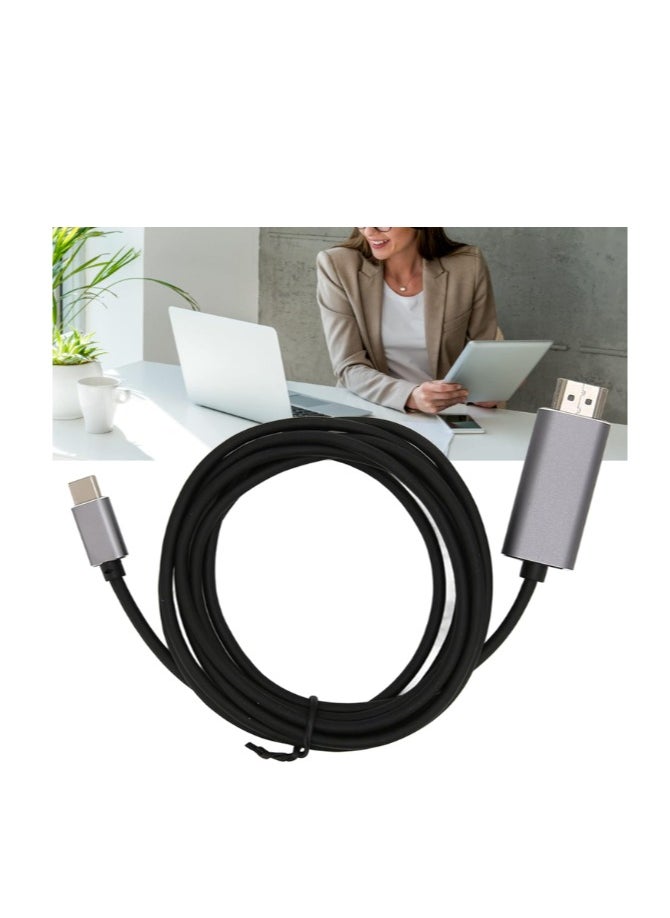 Generic - BDXC Type C to HD Multimedia Interface Adapter, HD USB C 3.1 to HDMI Cable Support Audio Transmission, Type C Male to HD Male Multimedia Interface for Laptop - Image 1