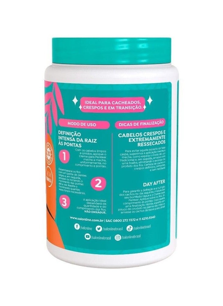 Salon Line - Linha Creme para Pentear - Definicao Maxima 1000 Gr - (Combing Cream - Maximum Definition Net 35.27 Oz)