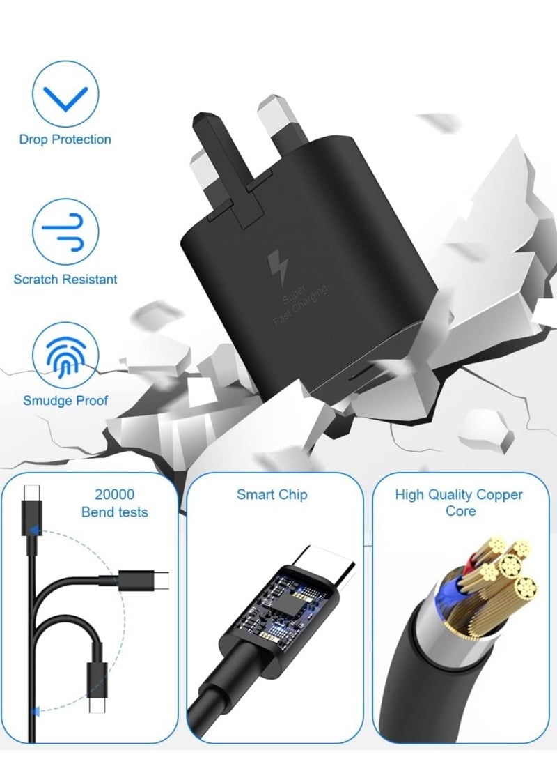 ELTRAZONE - 25W Fast Charger Type C for Samsung Galaxy A15, A55 5G, A54, A35, A34, A25, A05, S24, S23, S22, S21, S20, Z Fold5, Z Flip5 Tablet USB C Super Charge Adapter Plug - Image 1