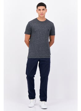 French Connection Men Crew Neck Short Sleeve Heather T-Shirt, Dark Grey  - Image 4