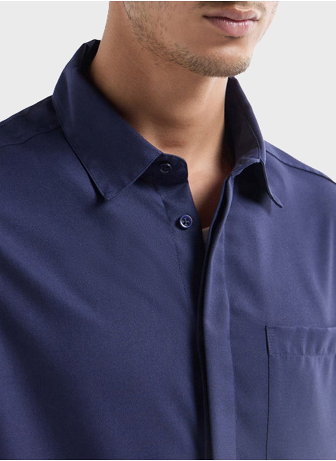 FAV Regular Fit Solid Shirt  - Image 3