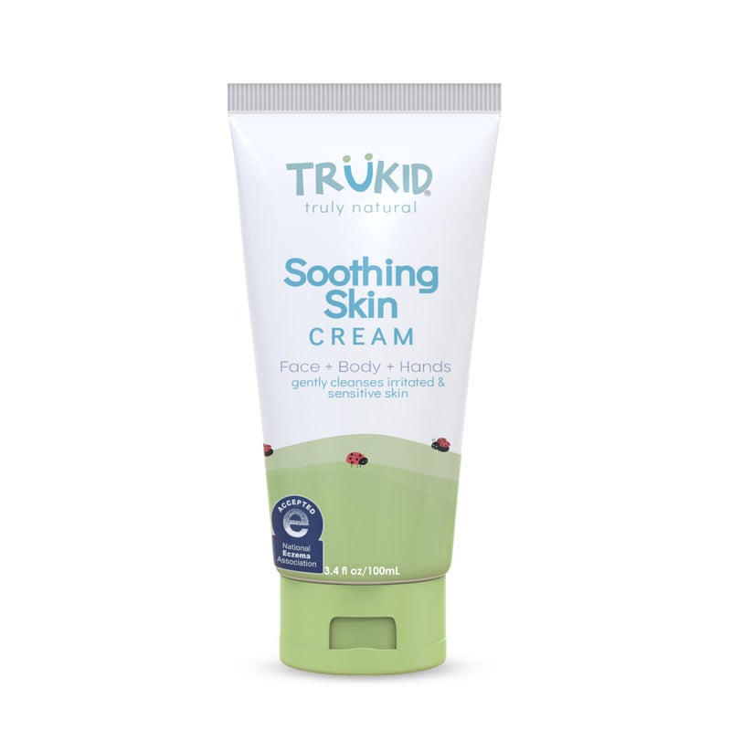 TruKid Soothing Skin Eczema Cream for Babies & Children, NEA-Accepted for Eczema, Safe for Sensitive Skin, All Natural Ingredients, Unscented, Hydrates & Moisturizes Irritated & Itchy Skin, 3.4oz - Image 1