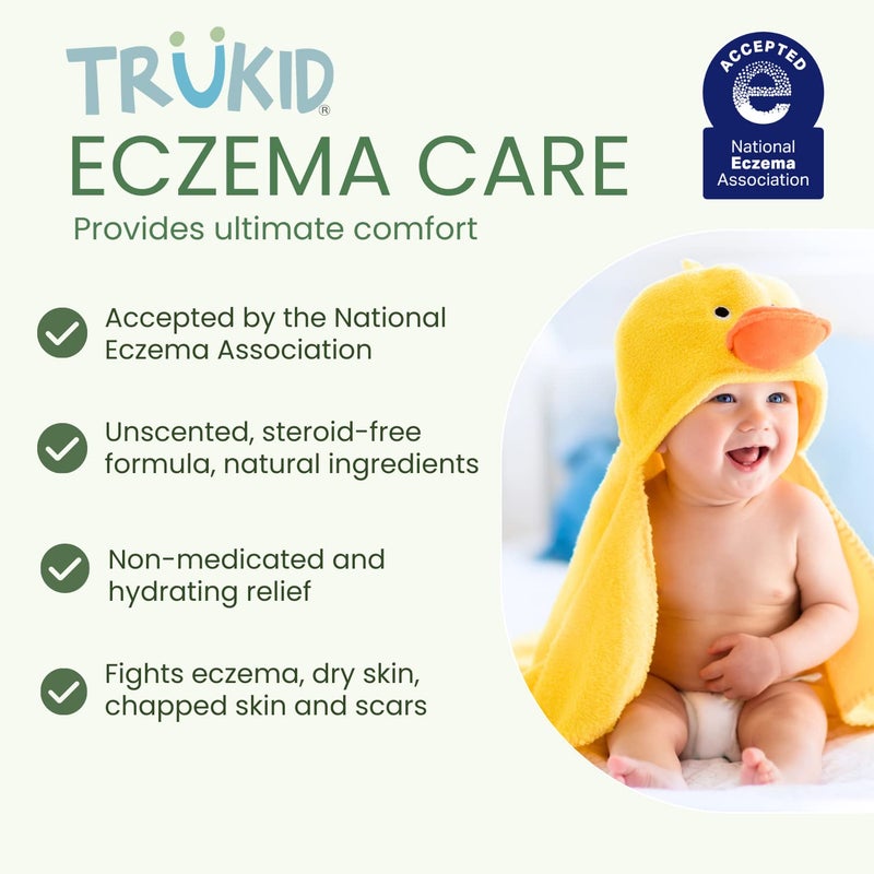 TruKid Soothing Skin Eczema Cream for Babies & Children, NEA-Accepted for Eczema, Safe for Sensitive Skin, All Natural Ingredients, Unscented, Hydrates & Moisturizes Irritated & Itchy Skin, 3.4oz - Image 5