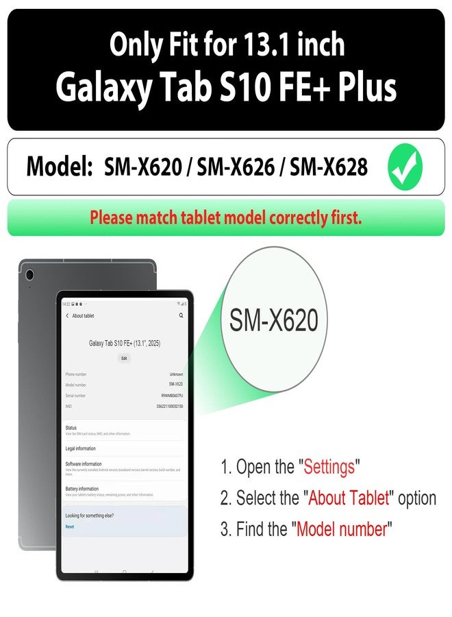 SEYMAC جراب SEYMAC لجهاز سامسونج جالاكسي تاب S10 FE+/ S10 FE Plus 5G مقاس 13.1 بوصة (إصدار 2025)، جراب حماية متين مقاوم للصدمات لكامل الجهاز مع واقي شاشة، وحامل، وحزام يد/كتف، وحامل قلم، أسود - Image 2