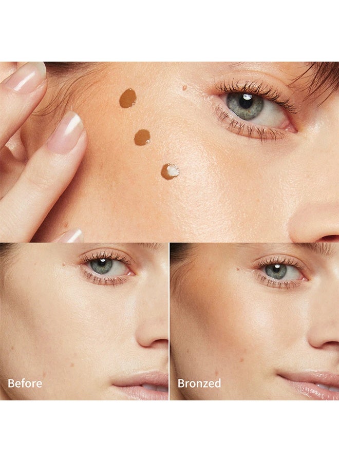 جوليا بوب كريم برونزر مضيء، قلم تحديد الهايلايتر لتوهج الوجه، فرشاة إسفنجية لؤلؤية لرأس القلم، مقاوم للماء، طويل الأمد وغير دهني، إضاءة خفيفة للوجه والجسم للنساء - 01 - Image 2