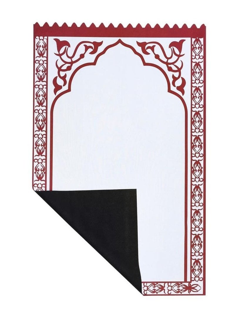 SANTHOME Prayer Mat foldable - Prayer Rug Soft Suede Large Prayer mat with Velvet Pouch and gift box, PREMIUM gift set for men (Maroon) - Image 1