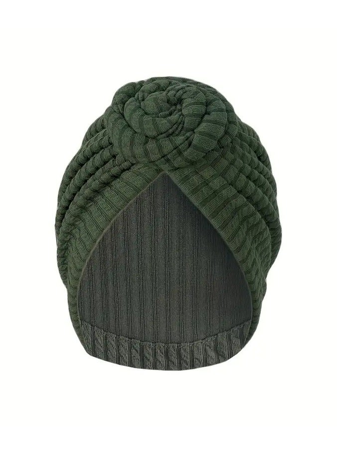 روزينو منقوش عمامة عقدة عمامة خمر لون صلب رأس ملف قبعة كلاسيكية حجاب رمضان غطاء علاج كيميائي للنساء - Image 1