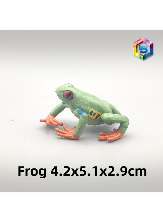 Simulation Animal Insect Model Cognitive Toy Spider Butterfly Bee Cockroach Caterpillar And Other Animal Model Toy-Color:1430 Frog  - Image 1