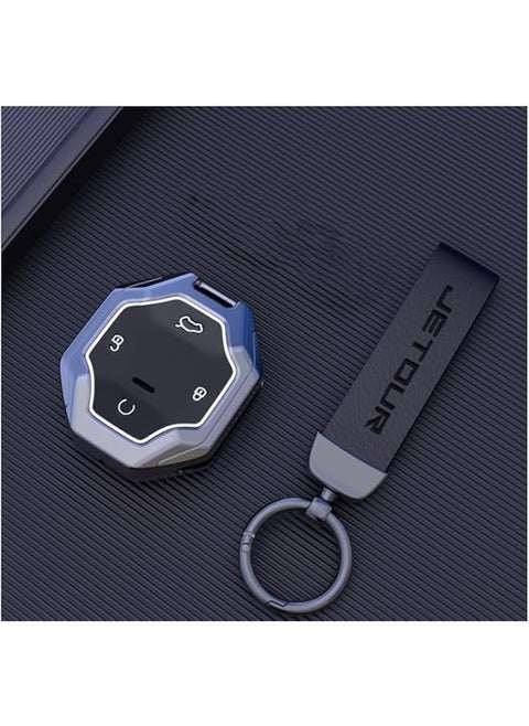 Key Fob Protectors Compatible with Jetour Traveller T2 ， JT T2 Accessories & Key Case ， Alloy Key Wraps Encase Car Keys in Durable Style （Black）