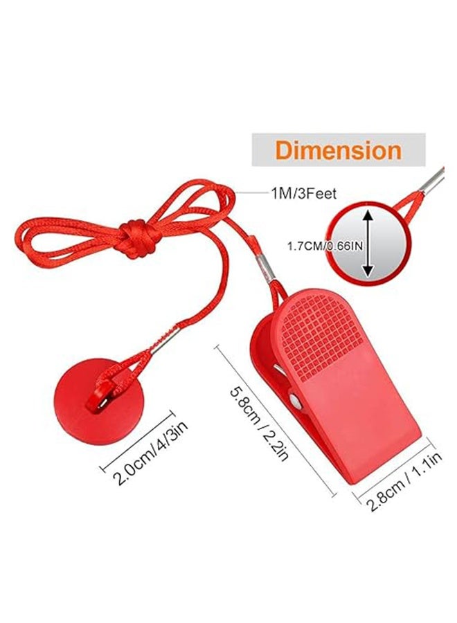 واي جيه مفتاح أمان مطحنة المشي المغناطيسي العالمي 7x3.5x2cm / 7x3.5x2 سم ، قطعة واحدة ، أحمر ، قفل أمان جهاز المشي - Image 2