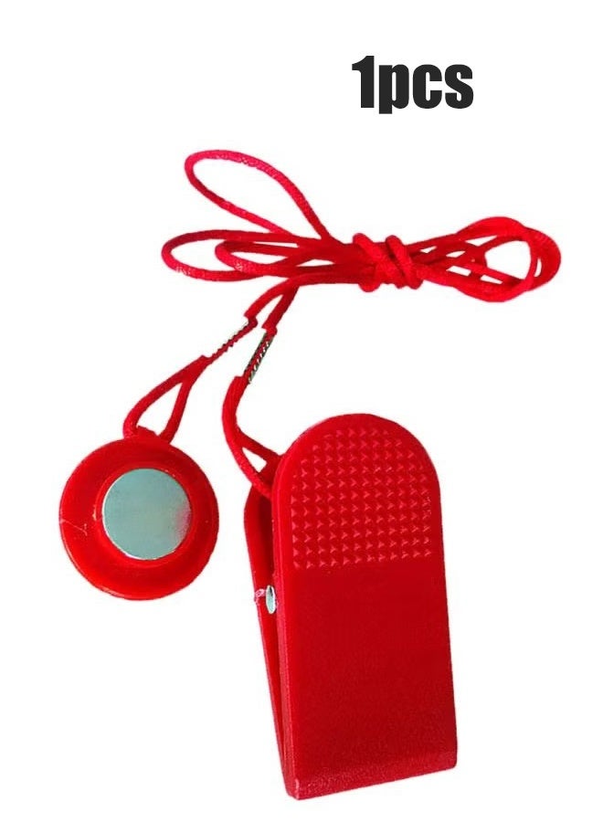 واي جيه مفتاح أمان مطحنة المشي المغناطيسي العالمي 7x3.5x2cm / 7x3.5x2 سم ، قطعة واحدة ، أحمر ، قفل أمان جهاز المشي - Image 1