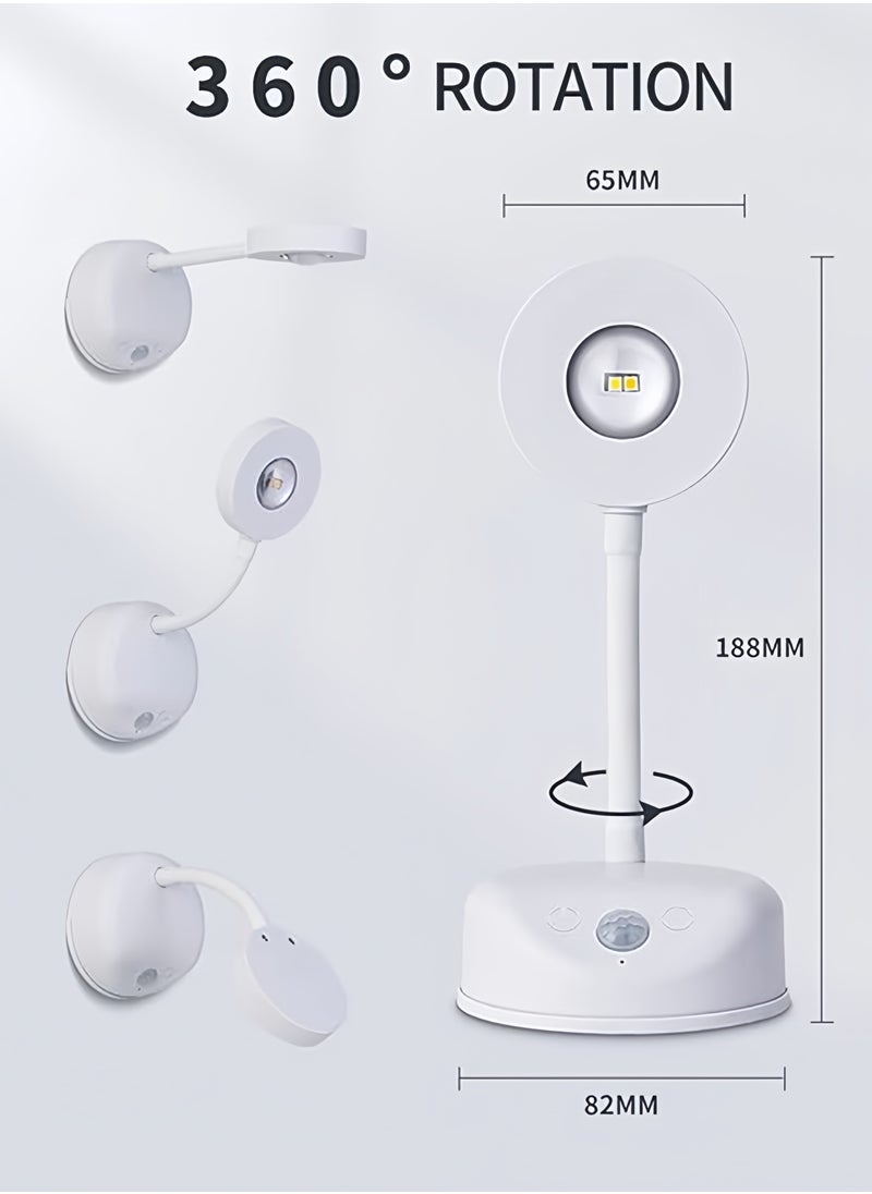 DAREU Spotlight Battery Operated, Motion Sensor Picture Light LED Cat-Eye Bulb Wall Sconce, Stick on Display Accent Lighting Dimmable 360° Rotation Rechargeable for Paintings (White, 1Pack)  - Image 4