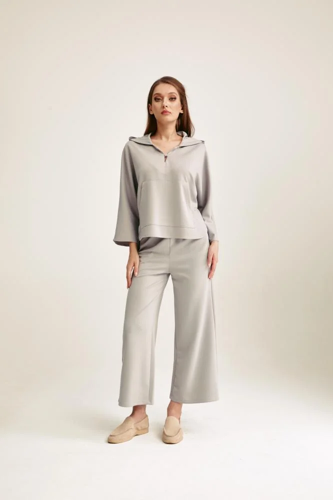 Tenda Wide-Leg Trousers Grey