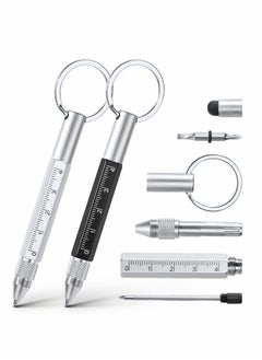 Multi Tool Pen, 6-in-1 Multitools Gadgets, Including Ballpoint Touchscreen Stylus, Ruler, Screwdrivers