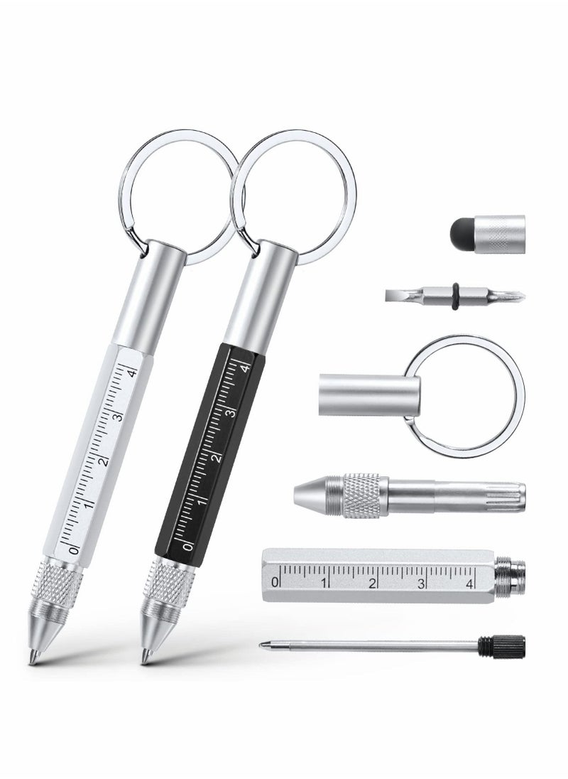 Y&D Multi Tool Pen, 6-in-1 Multitools Gadgets, Including Ballpoint Touchscreen Stylus, Ruler, Screwdrivers  - Image 1