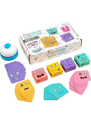 Sky Tech® Face Changing Cube Building Blocks Puzzle, Wooden Face Expression Toy, Educational Face Matching Family Board Game (16 Wooden Puzzles and 72 Cards) (with Bell) - pzsku/ZF5ED953082960E52DB53Z/45/1743077650/7f900b27-710e-4637-b269-a00f59f62a55