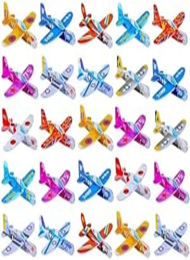 KIDSZONE KIDSZONE 25/50/100 Pcs Foam Gliders Planes Toys for Kids, Paper Airplane, Party Favors Goodie Bag Stuffers, Outdoor Flying Toys, Bulk for Classroom Prizes Boys and Girls Gift (Set of 25) 