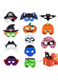 Oziral 13 Packs Felt Masks, Halloween Theme Masks, Kids Costume Masks, Halloween Role-Playing Masks  - Image 1
