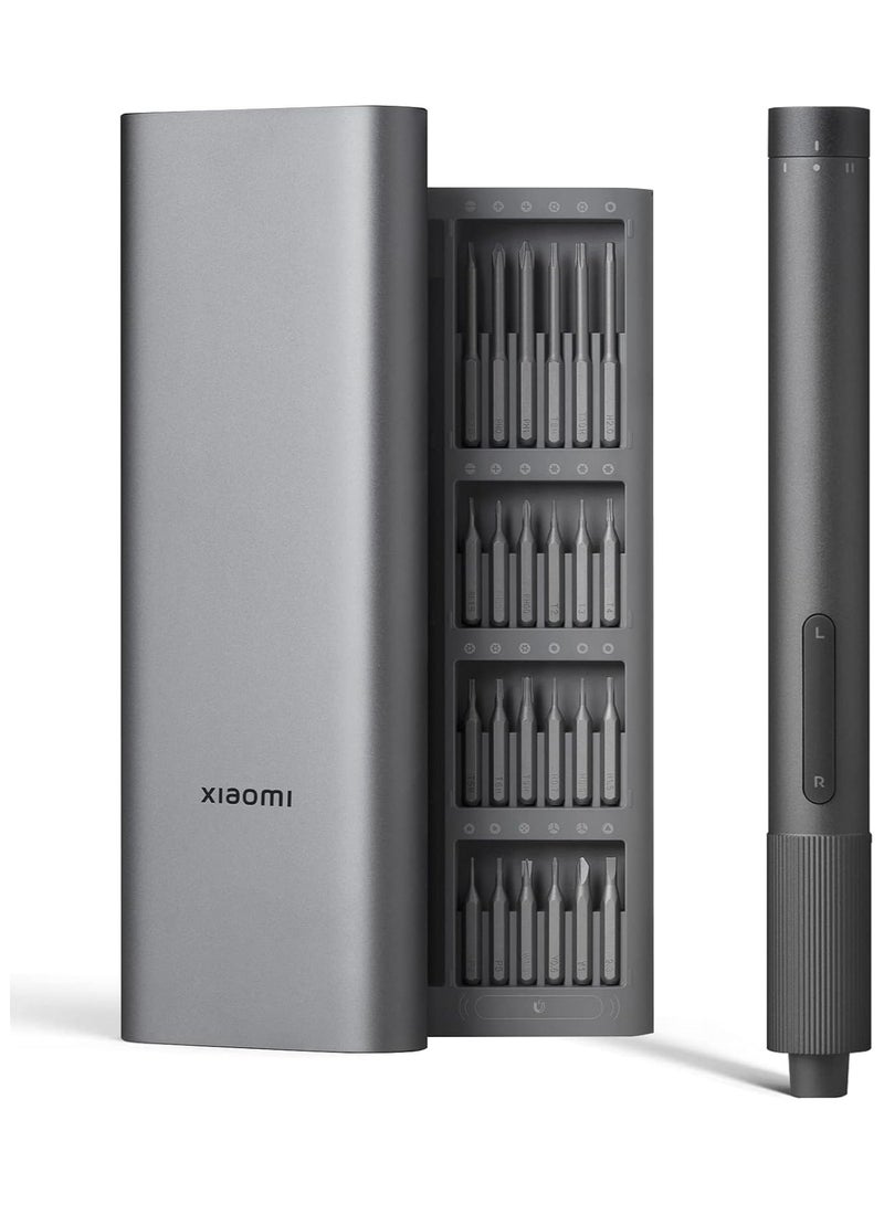 شاومي مفك براغي دقيق لاسلكي قابل لإعادة الشحن من شاومي – مجموعة مفكات كهربائية صغيرة مع 24 رأس مغناطيسي S2، طقم أدوات إصلاح للالكترونيات، المنزل، المكتب والتخييم - Image 1