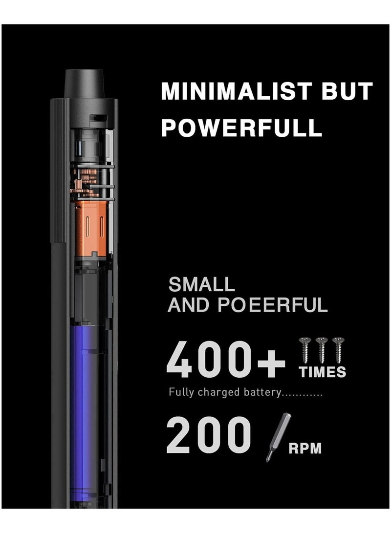 شاومي مفك براغي دقيق لاسلكي قابل لإعادة الشحن من شاومي – مجموعة مفكات كهربائية صغيرة مع 24 رأس مغناطيسي S2، طقم أدوات إصلاح للالكترونيات، المنزل، المكتب والتخييم - Image 3