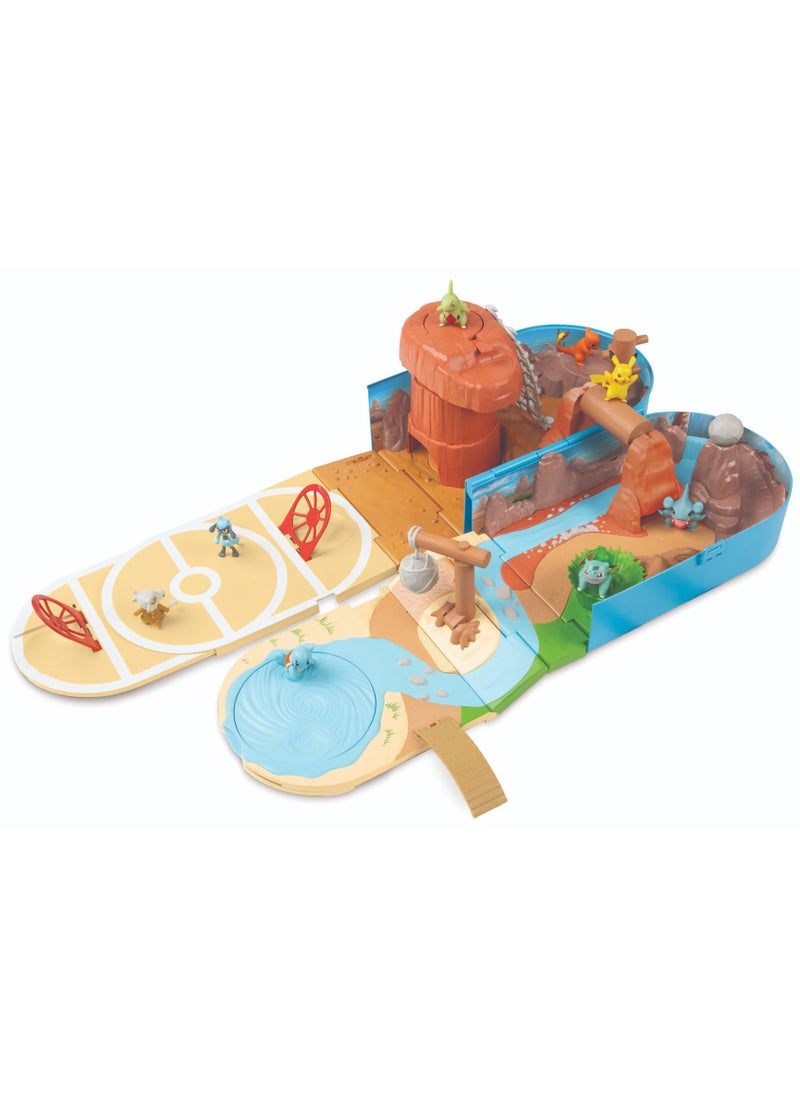 Pokemon Pokemon Carry Case Battle Desert Playset | Pokemon Battle Arena | Interactive Playset | Battle Figure | Collectible Figure | Gift for Boys and Kids  - Image 3