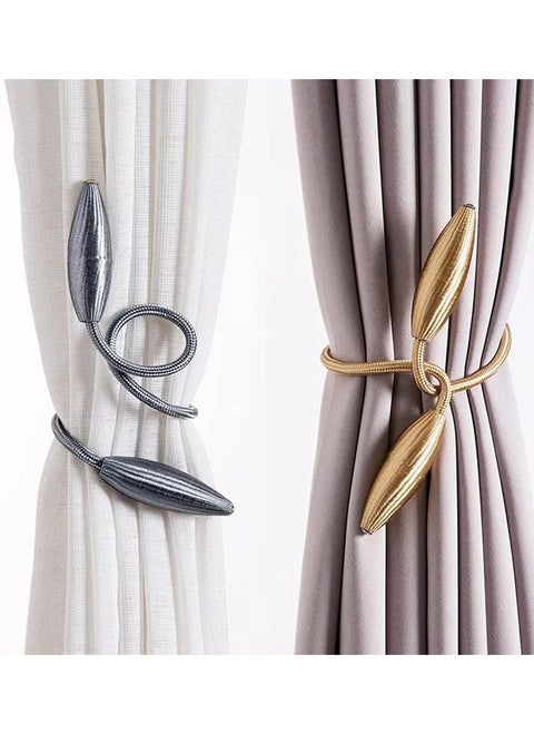 Curtain Holder With Flexible Metal Cord That can Be Shaped - Random color