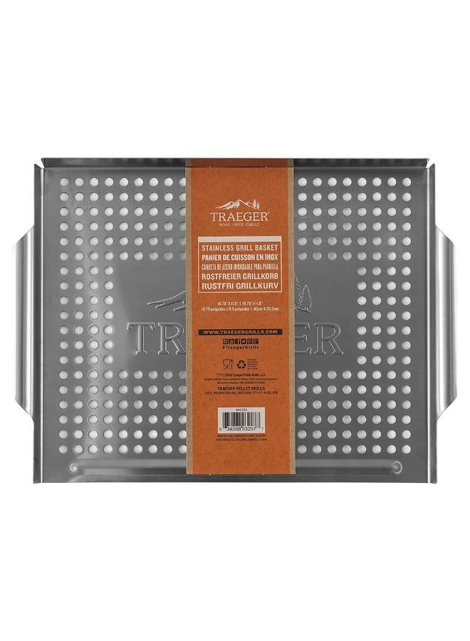 TRAEGER Stainless Steel Grill Basket - Image 1