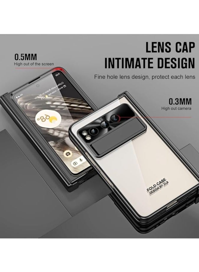 Google Pixel Fold Case with Full Cover Hinge Protection, Clear Cover with Integrated Screen Protector and Google Pixel Fold Stand - Image 2